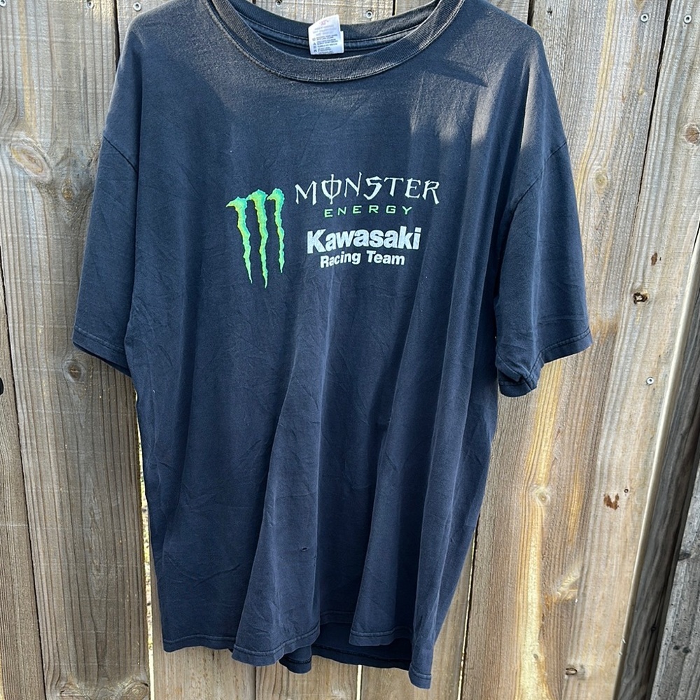 Vintage Monster Energy Kawasaki Racing Team T-Shirt Size XL Bin 2